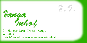hanga inhof business card